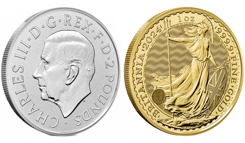 The 2024 Great Brittain Britannia's Gold and Silver Coins 