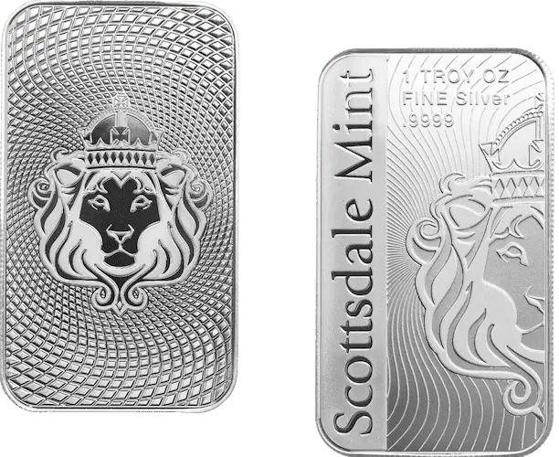 The Scottsdale Mint 1oz Silver Vortex Bar