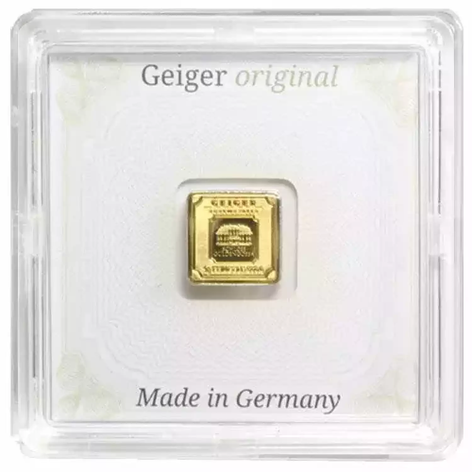 1 Gram Geiger Square Gold Bar (New w/ Assay)
