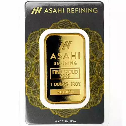 1 oz Asahi Gold Bar (New w/ Assay) (1)
