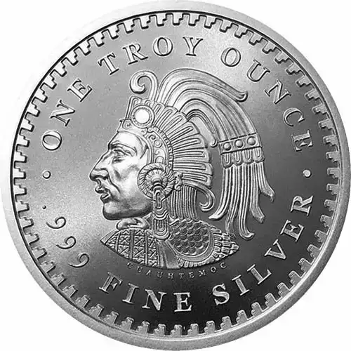 1 oz Aztec Calendar Silver Round