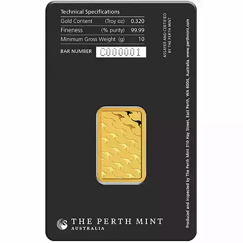 10 Gram Perth Mint Gold Bar (New w/ Assay) (2)