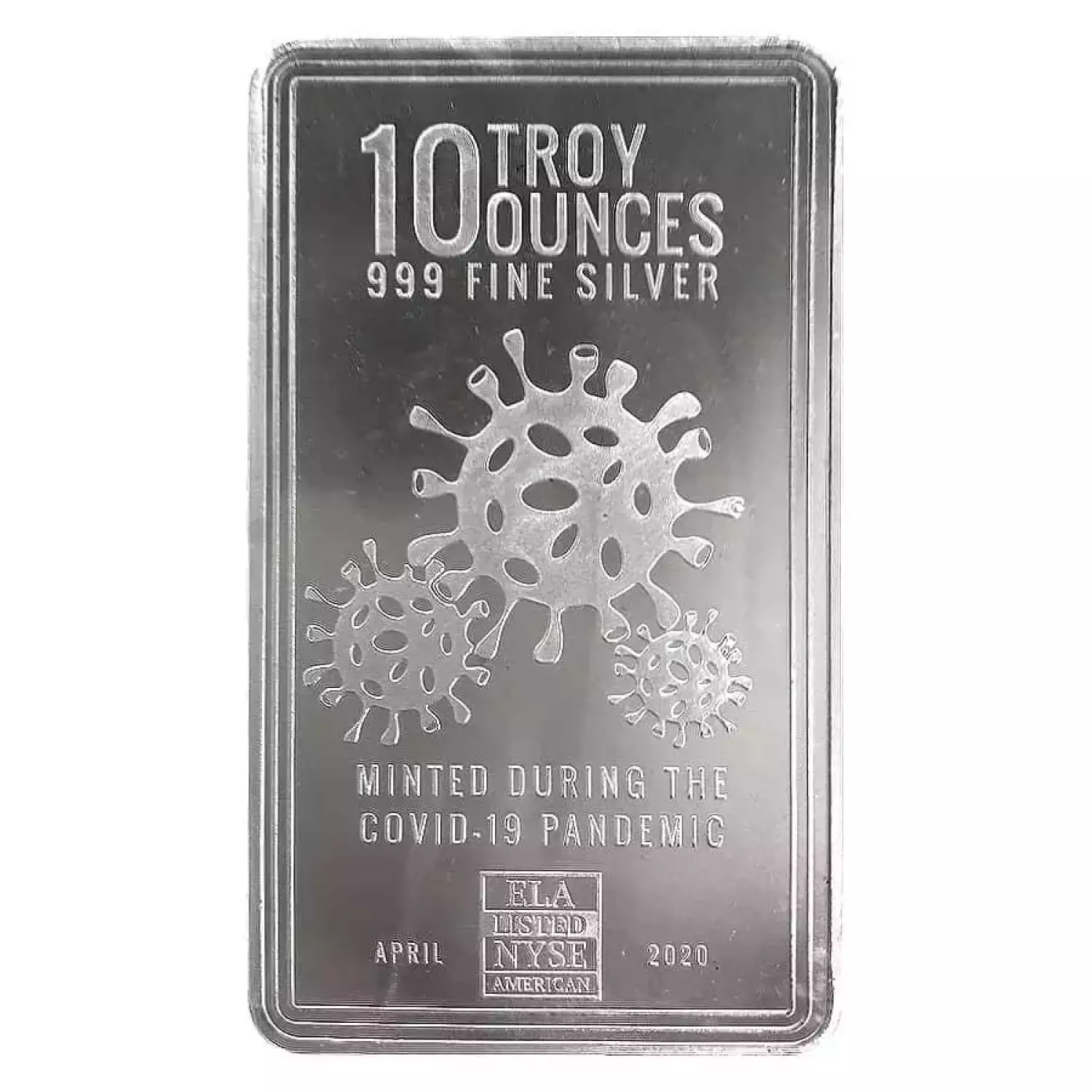 10 oz Envela COVID-19 Silver Bar .999 Fine (Sealed)
