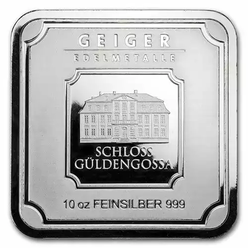 10 oz Geiger Square Silver Bar
