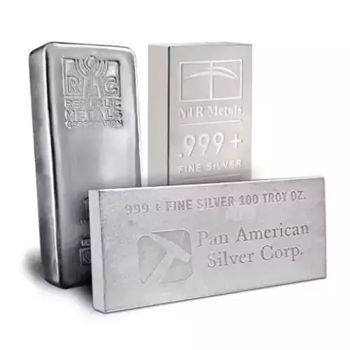 100oz Silver Bar - Random Brand/Our Choice (1)