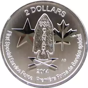 1/2 oz Canadian First Special Service Force Silver Coin (Milk Spotted)