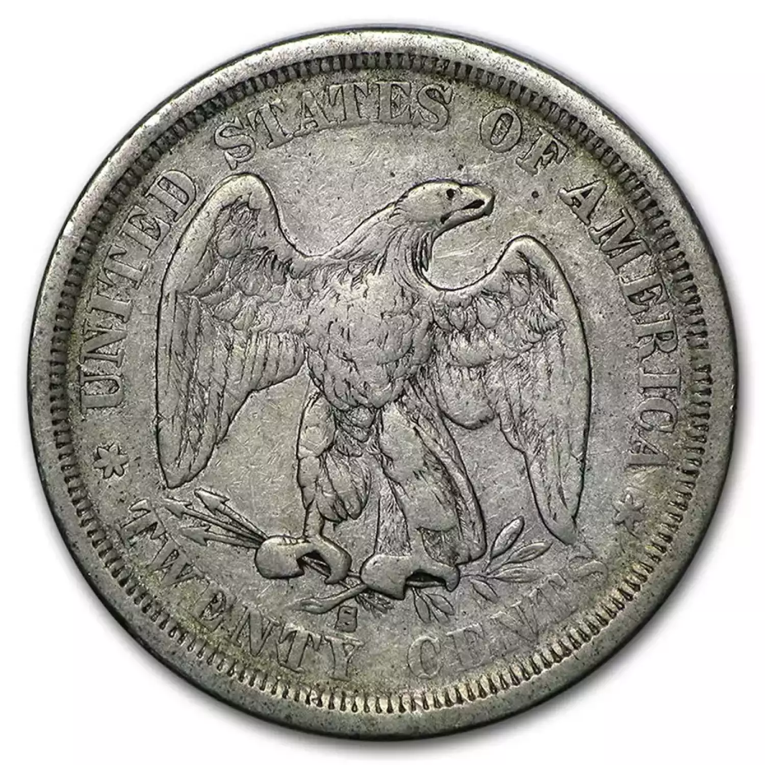 1875-S Twenty Cent Piece In Franklin Mint Slab (Good) (2)
