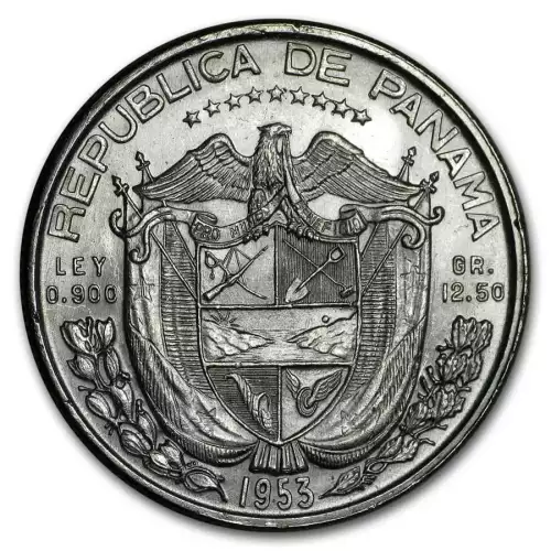 1953 Panama Silver 1/2 Balboa (2)