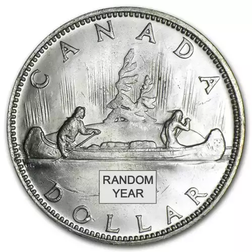 1958-1967 Canada Silver Dollar AU (.800 Fine)