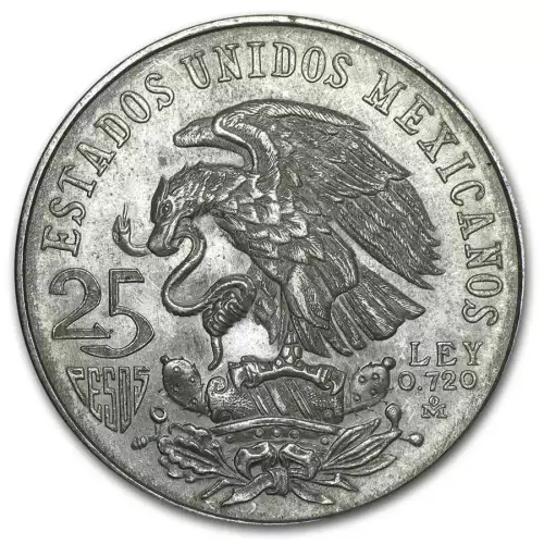 1968 Mexico Silver 25 Pesos Olympics (2)