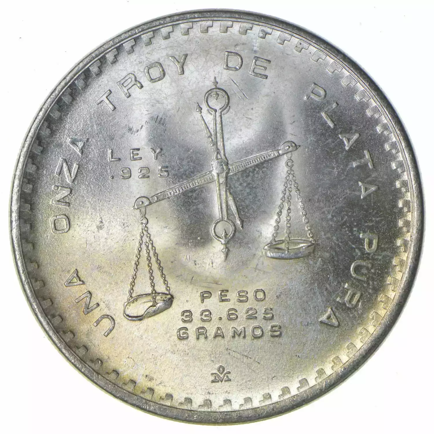 1979-1980 Mexican Onza Balance Scale 1 oz Vintage Silver Coin (2)