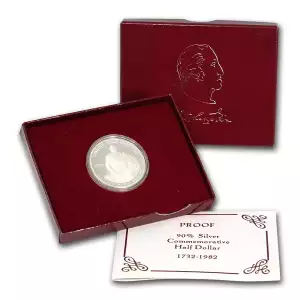 1982-S George Washington 1/2 Dollar Silver Commem Prf (Box & COA) (2)