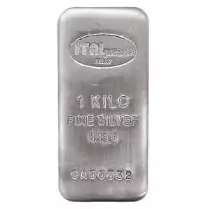 1KG Italpreziosi Cast Silver Bar