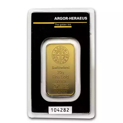 20 gram Gold Bar - Argor-Heraeus (In Assay) (3)