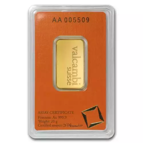 20 gram Gold Bar - Valcambi (In Assay) (2)