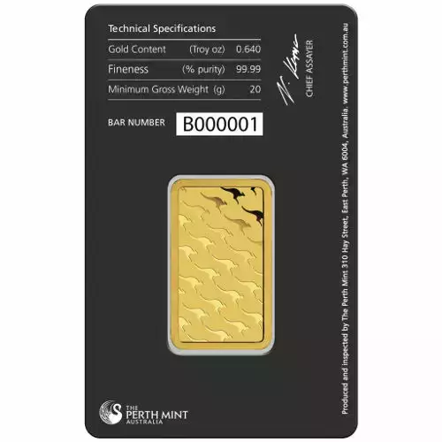 20 Gram Perth Mint Gold Bar (New w/ Assay) (2)