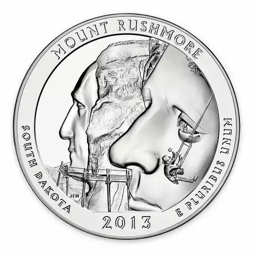 2013 5 oz Silver  America the Beautiful Mount Rushmore National Park (2)