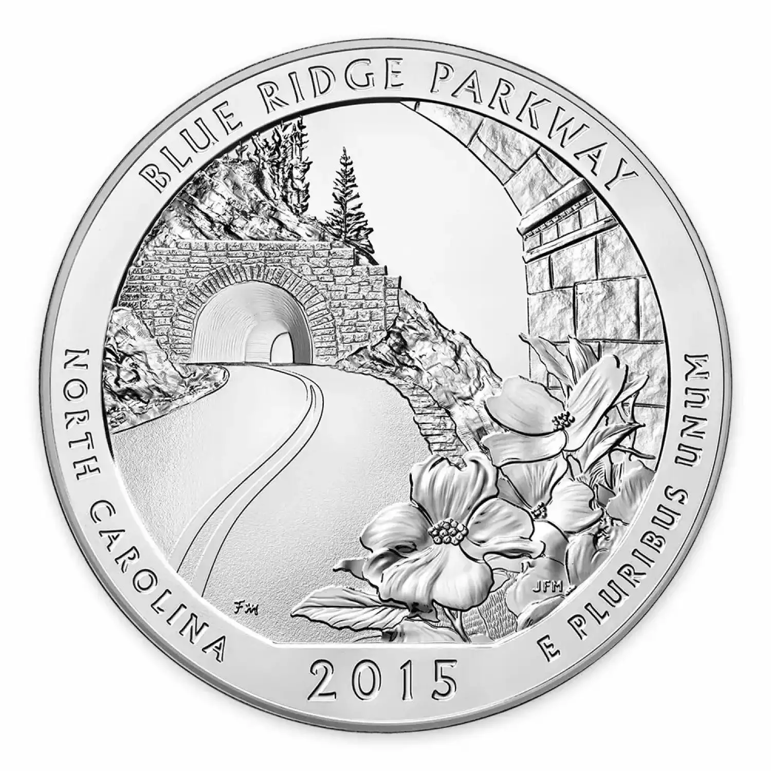 2015 5 oz Silver America the Beautiful Blue Ridge National Parkway