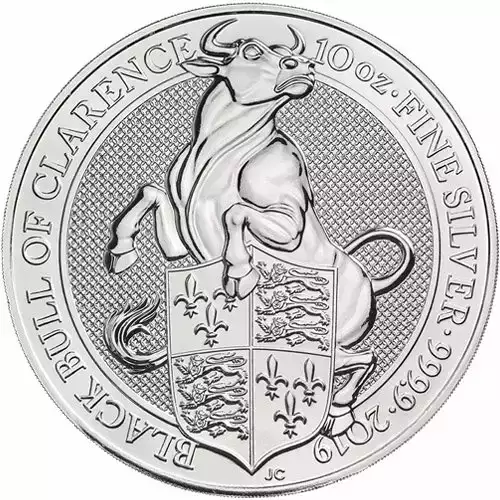 2019 10 oz British Silver Queen’s Beast Black Bull Coin
