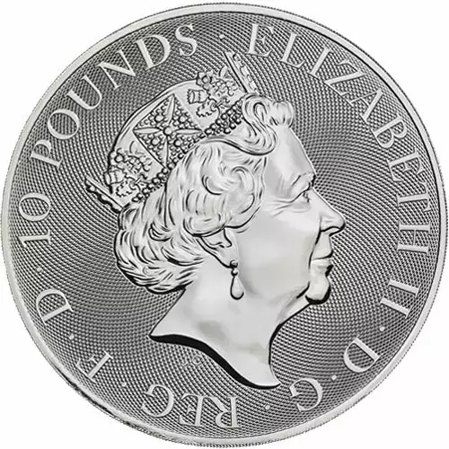 2019 10 oz British Silver Queen’s Beast Black Bull Coin (2)
