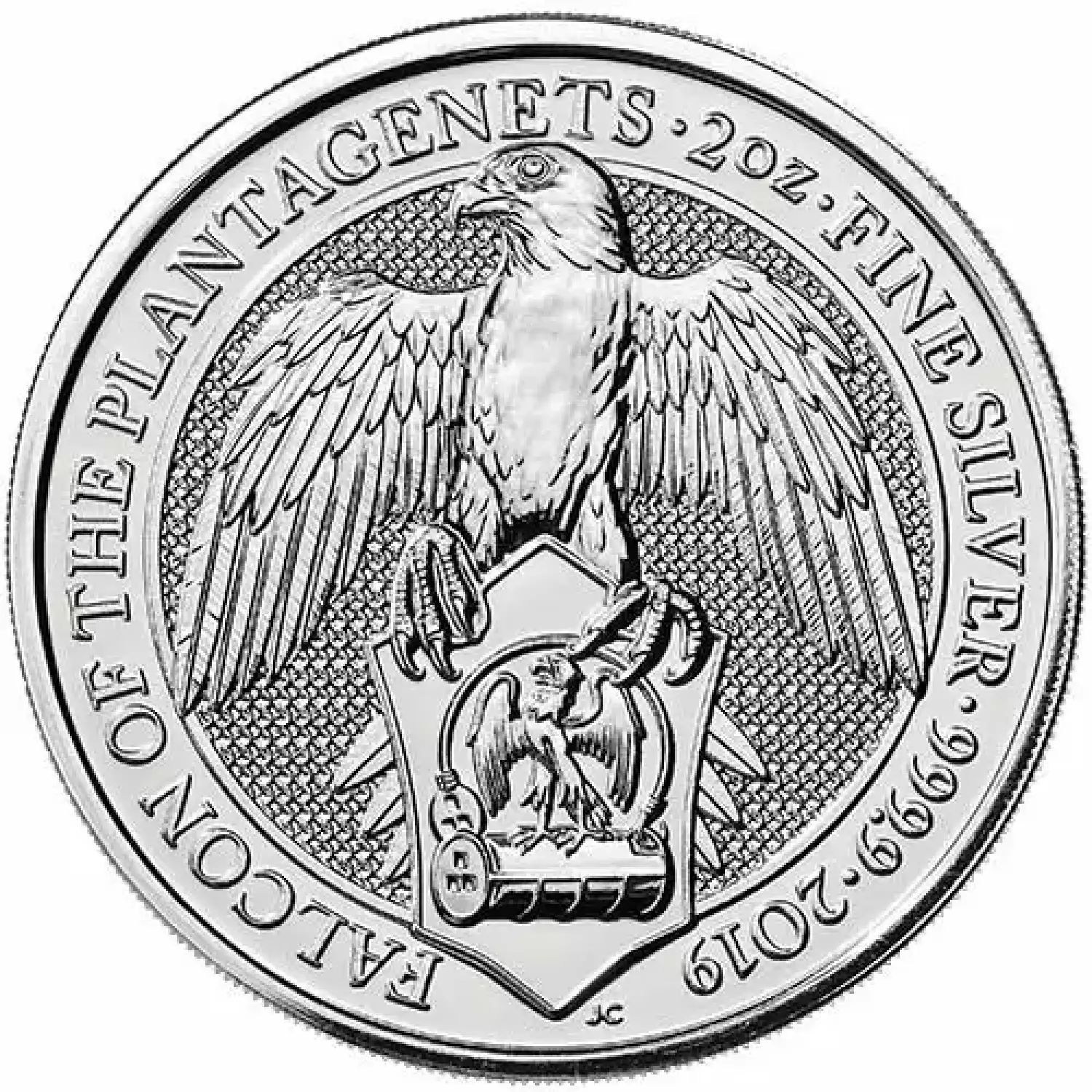 2019 2 oz British Silver Queen’s Beast Falcon Coin