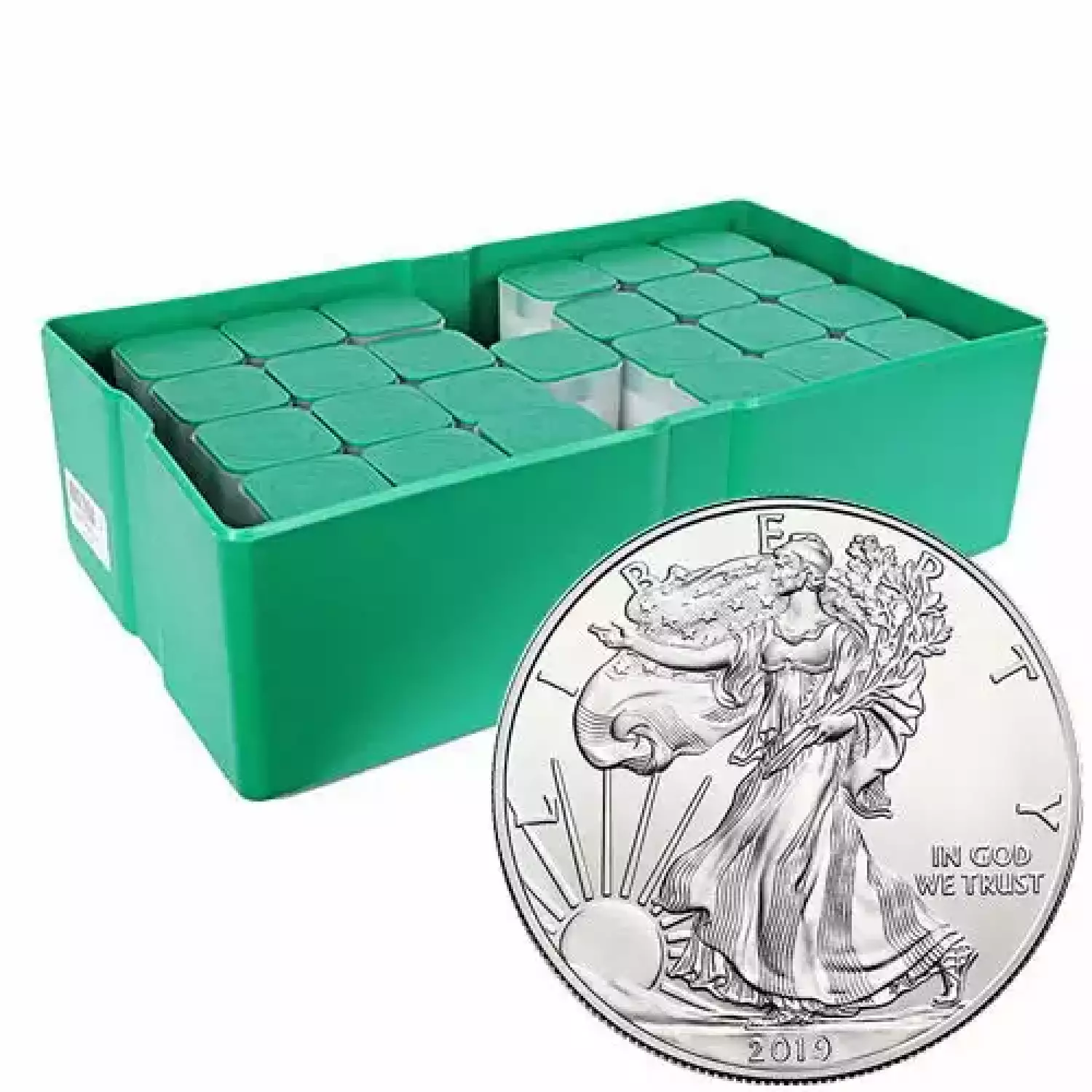 2019 American Silver Eagle Monster Box (500 Coins, BU, Sealed) (1)