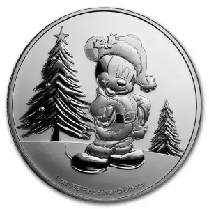 2019 Niue 1 oz Silver $2 Disney Mickey Mouse Christmas (1)