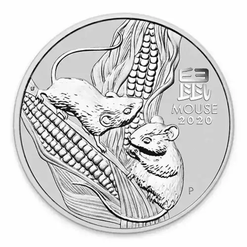 2020 1oz Perth Mint Lunar Series: Year of the Mouse Silver Coin