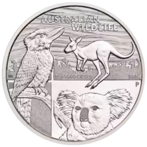 2020 $2 Australian Wildlife 2oz Silver Coin