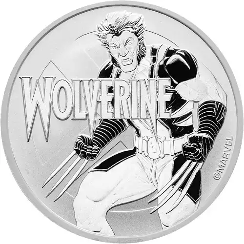 2021 1 oz Tuvalu Wolverine Marvel Series Silver Coin (BU)