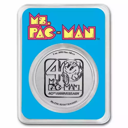 2021 Niue 1 oz Ag $2 Ms.PAC-MAN™ 40th Anniversary Coin in TEP (1)