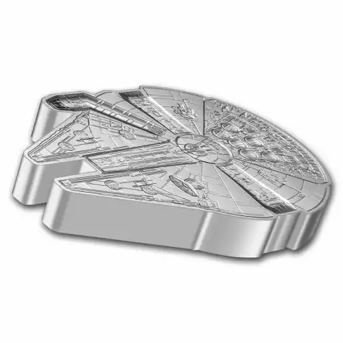 2021 Niue 1 oz Silver $2 Star Wars Millennium Falcon Shaped Coin (4)