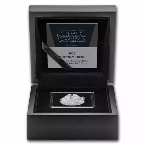 2021 Niue 1 oz Silver $2 Star Wars Millennium Falcon Shaped Coin (5)