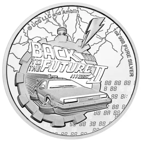 2021 Niue BACK TO THE FUTURE PART II Commemorative 1 oz Silver Coin in mint capsule