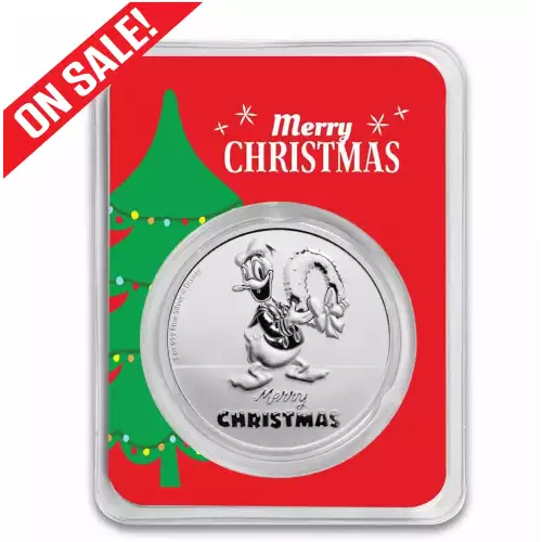 2022 Niue 1 oz Silver $2 Donald Duck Christmas in Holiday TEP (5)