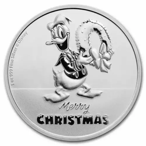 2022 Niue 1 oz Silver $2 Donald Duck Christmas in Holiday TEP (3)
