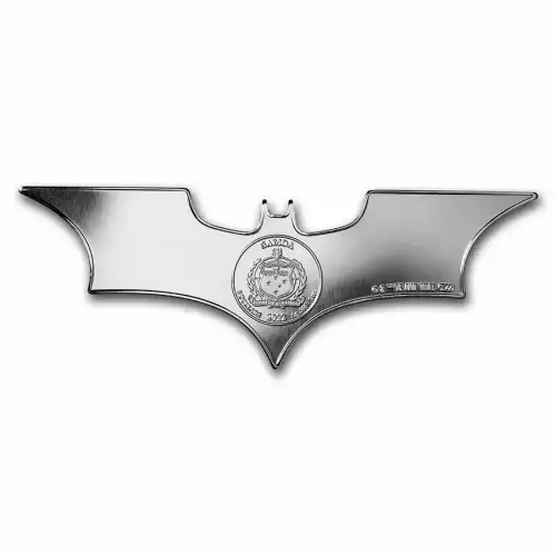 2022 Samoa 1 oz Silver Batman Batarang Shaped Coin BU (2)