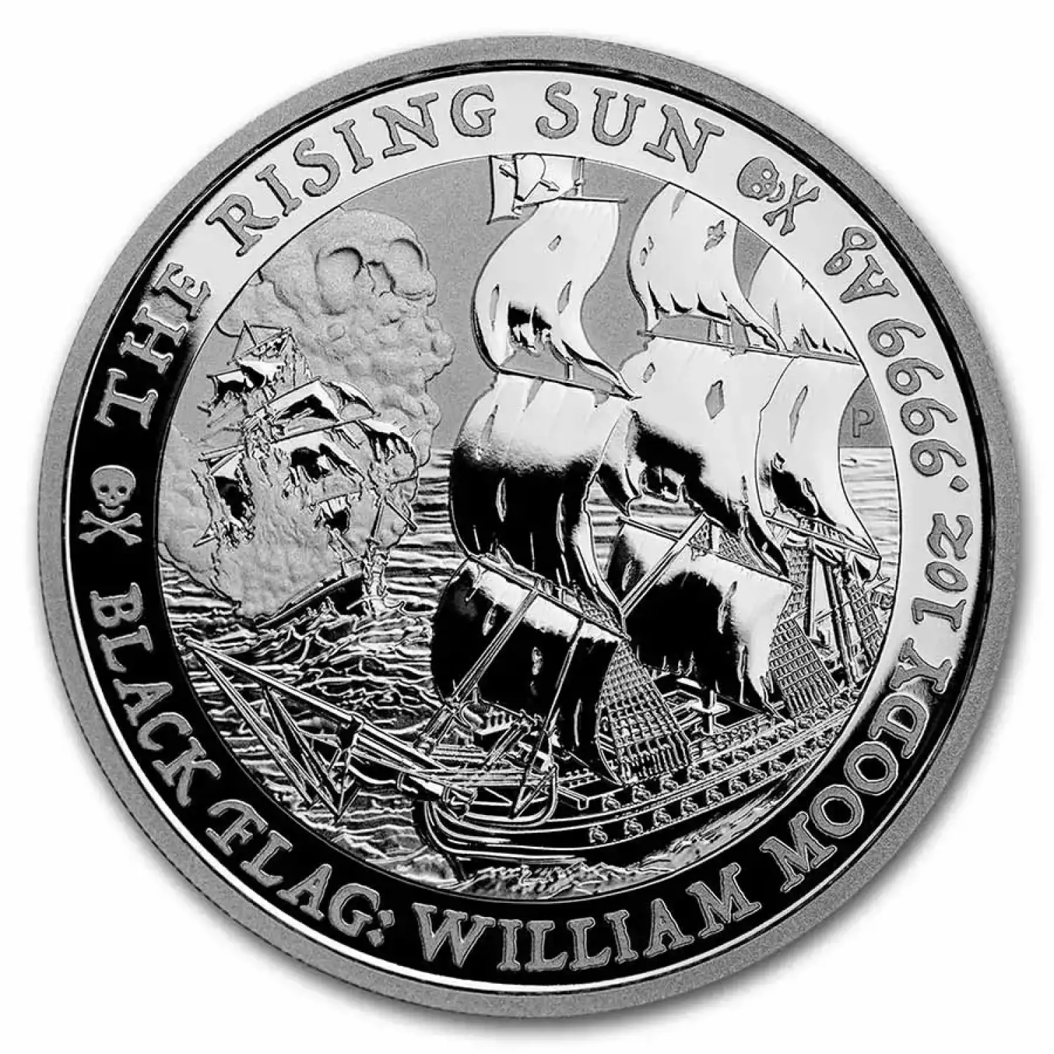 2022 Tuvalu 1 oz Silver Black Flag (The Rising Sun)