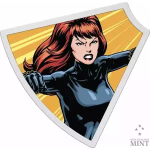 2023 Niue Marvel Avengers 60th Ann. Black Widow 1oz Silver Colorized Proof Coin