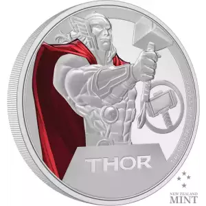2023 Niue Marvel Thor 1oz Silver Colorized Proof Coin (Mintage 5000)