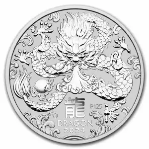 2024 1oz Silver Perth Mint Lunar Dragon BU