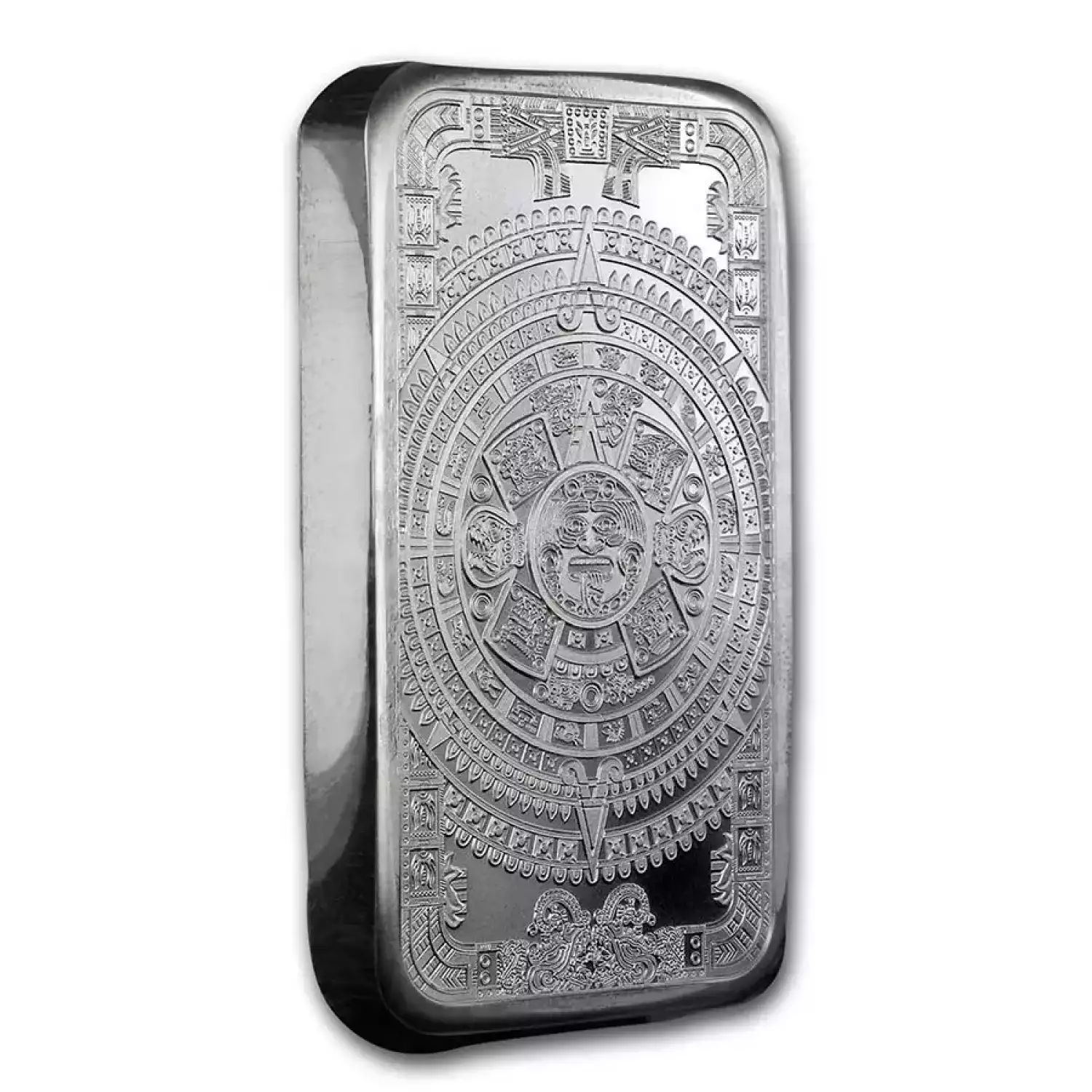 5 oz Silver Bar Aztec Calendar Stout Gold and Silver
