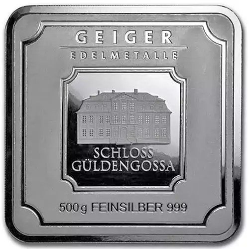 500 Gram Geiger Square Silver Bar