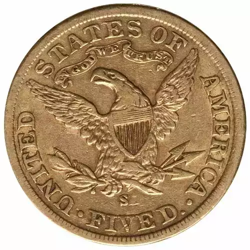 Pre-33 $5 Liberty Gold Half Eagle Coin (VF) (2)