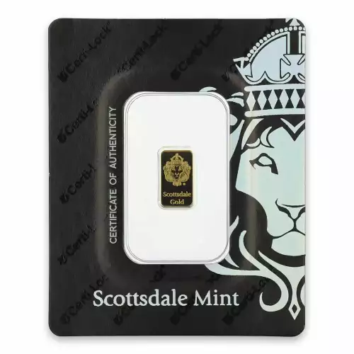 Scottsdale Mint 1 g Lion Gold Bar (1)