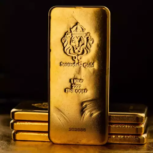 Scottsdale Mint 1 Kilo Gold Cast Bar