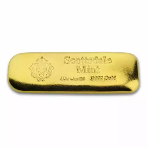 Scottsdale Mint 100g Gold Lion Bar (2)