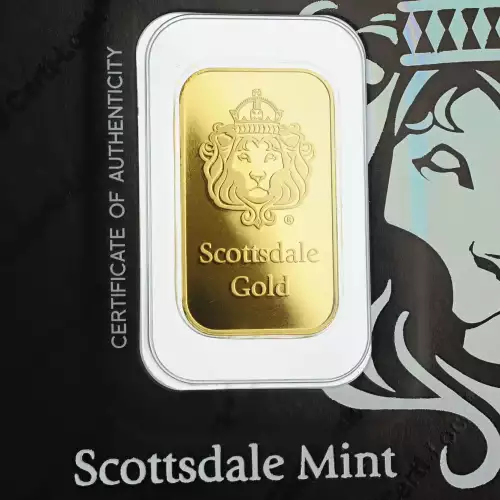 Scottsdale Mint 10g Gold Lion Bar in Certilock (4)