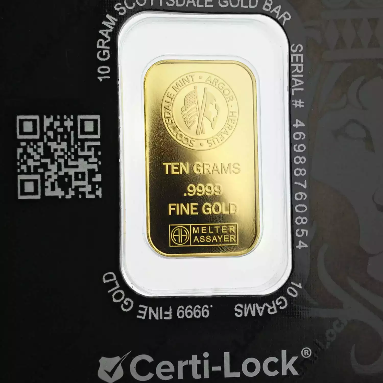 Scottsdale Mint 10g Gold Lion Bar in Certilock (5)