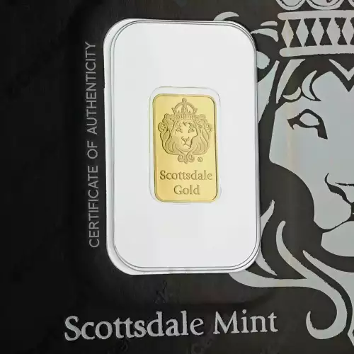 Scottsdale Mint 2 Gram Gold Lion Bar (3)